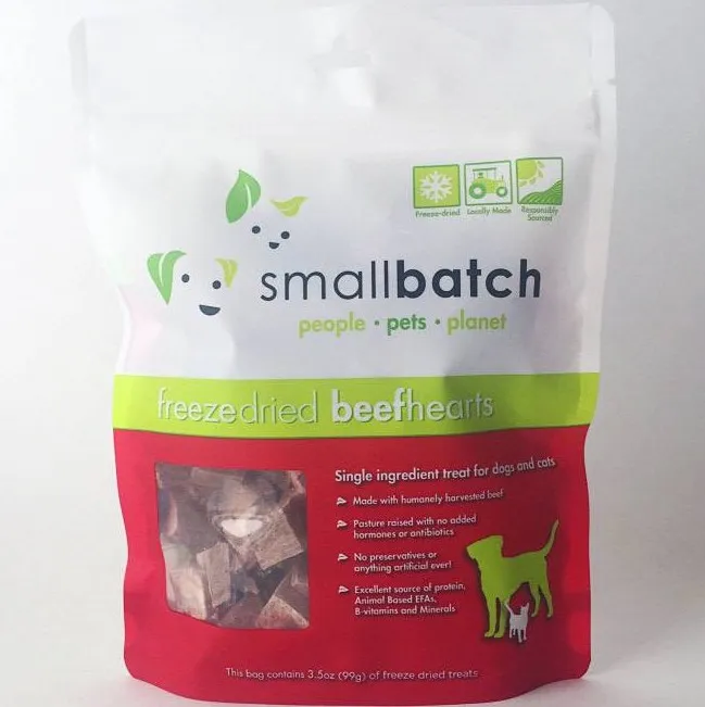 10% OFF: Smallbatch Freeze Dried Beef Hearts Cat & Dog Treats 3.5oz