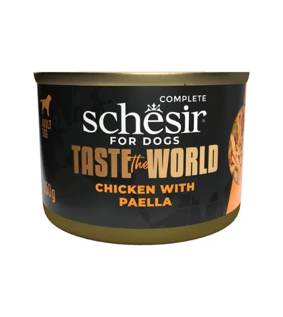 $3.60 ONLY [PWP SPECIAL]: Schesir Taste The World Wet Dog Food (Chicken With Paella)