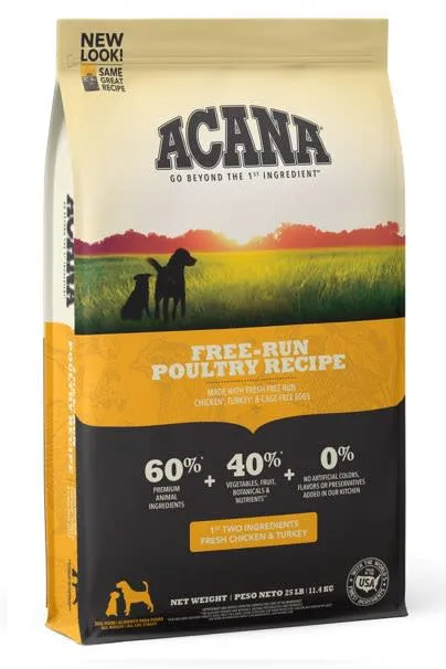 Acana Heritage Free Run Poultry Grain Free Dog Food