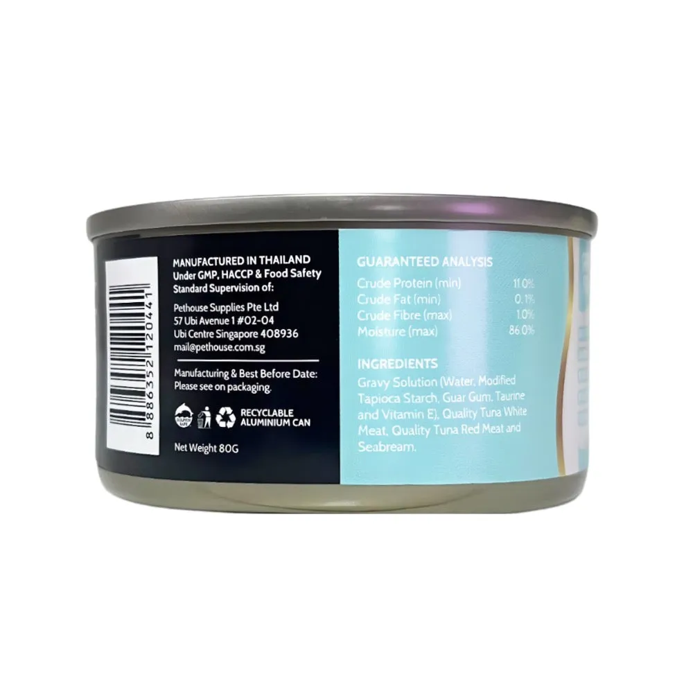 Angel Tuna & Seabream In Gravy Canned Cat Food 80g