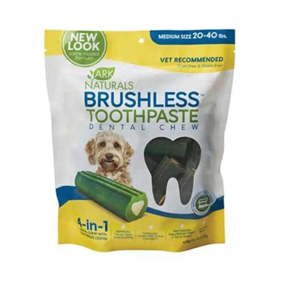 Ark Naturals® Brushless™ Toothpaste Dental Chews for Dog Medium X 18 Oz