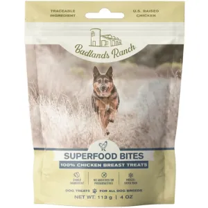 Badlands Ranch Superfood Bites Air Dried Premium Chicken Breast Treats for Dogs