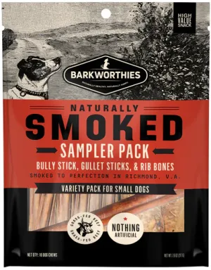 Barkworthies Smoked Sampler 10 Pack For Small Dogs