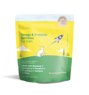 Because, Animals - Omega & Probiotic Sprinkles for Cats Supplement