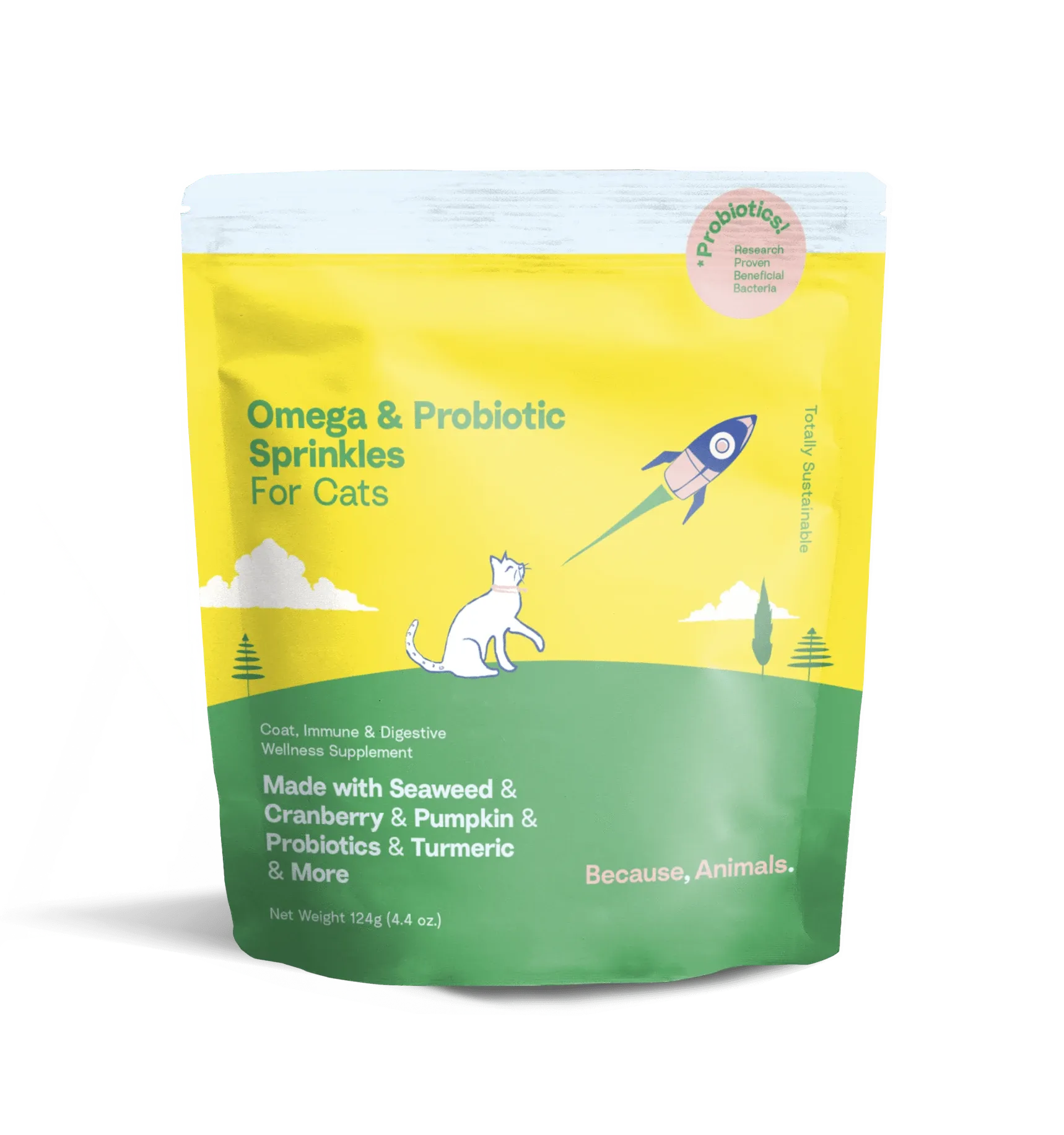 Because, Animals - Omega & Probiotic Sprinkles for Cats Supplement