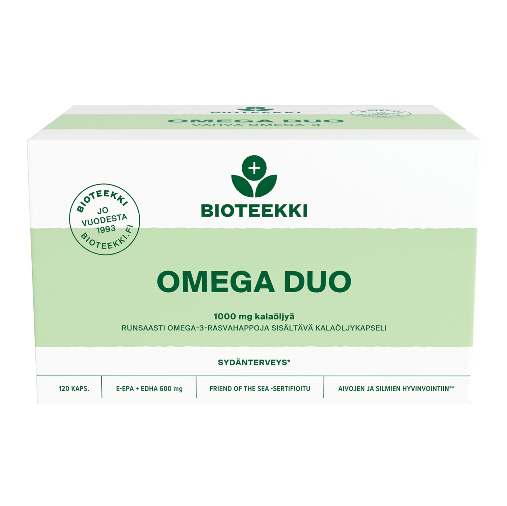 Bioteekki Omega Duo, 650 mg, 120 Capsules