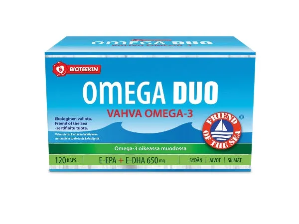 Bioteekki Omega Duo, 650 mg, 120 Capsules