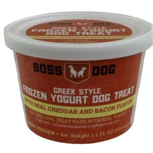 Boss Dog Frozen Yogurt Bacon Cheddar Dog Treats 3.5oz