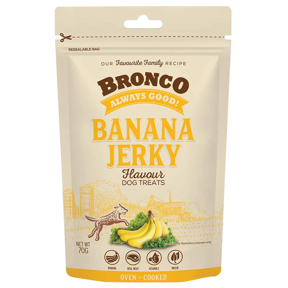 Bronco Dog Jerky Banana 70g