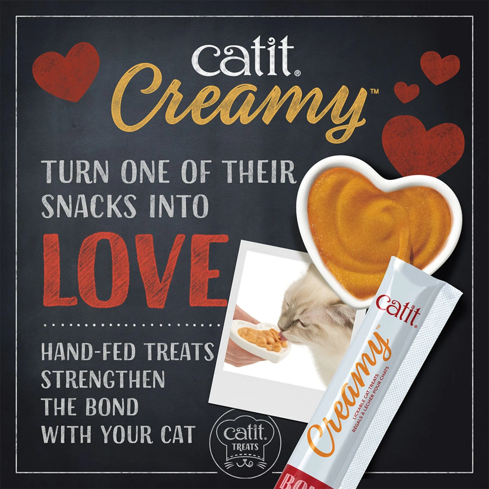 Catit | Creamy Squeezy Cat Treats | Chicken & Lamb - 4 Pack