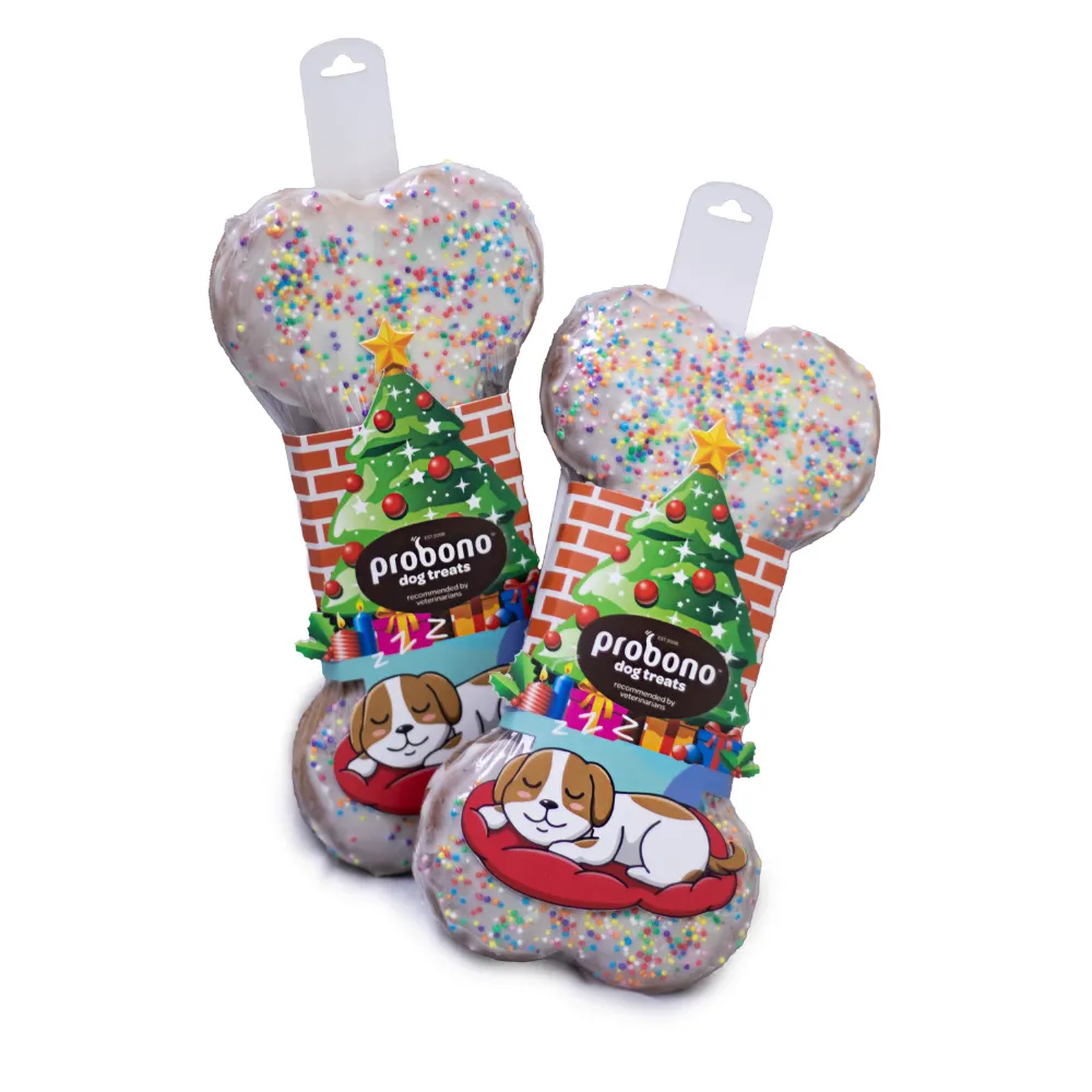 Christmas Large Sprinkle Iced Biscuit