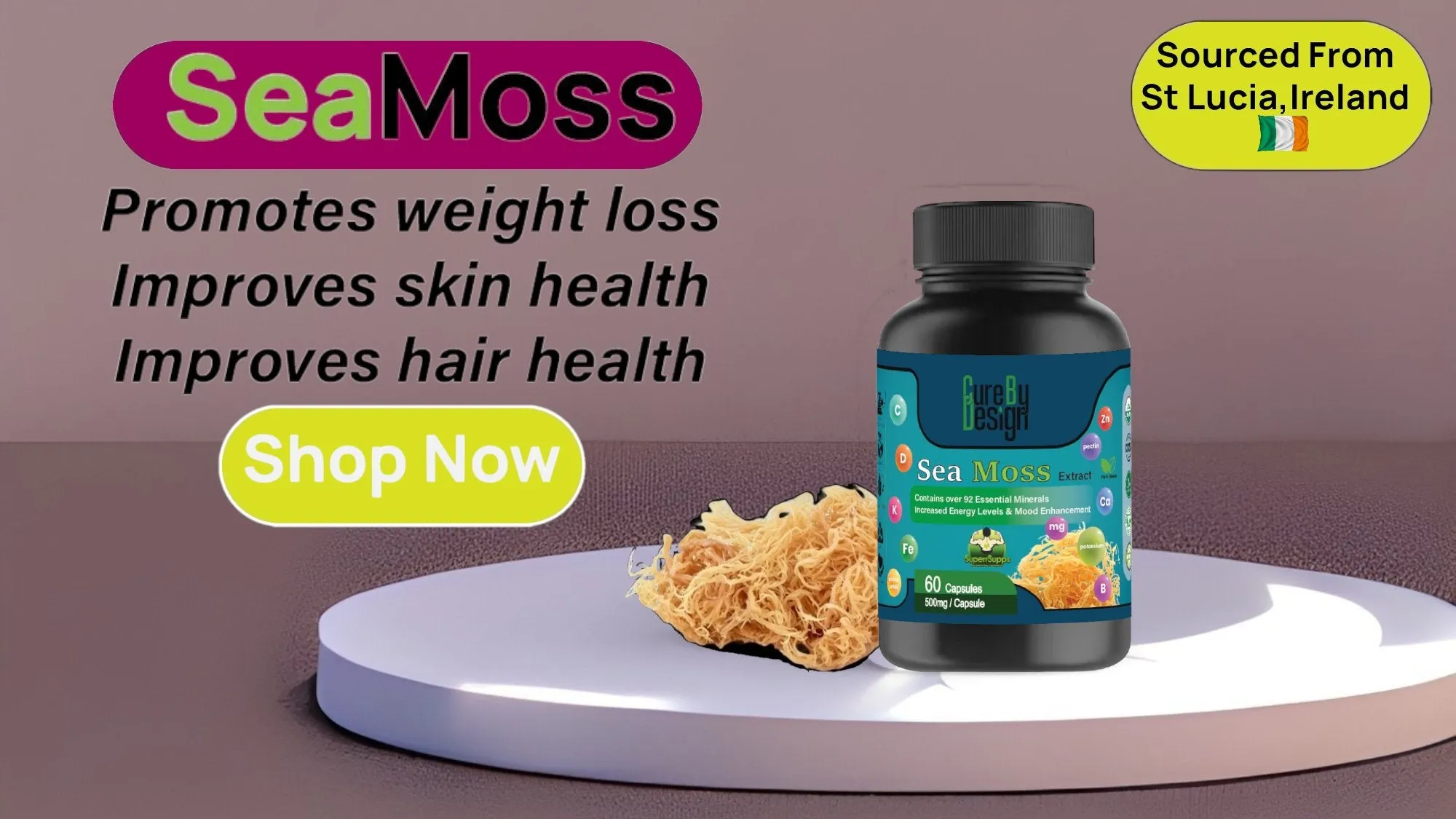 Cure By Design - Superrsupps Irish Sea Moss Capsules