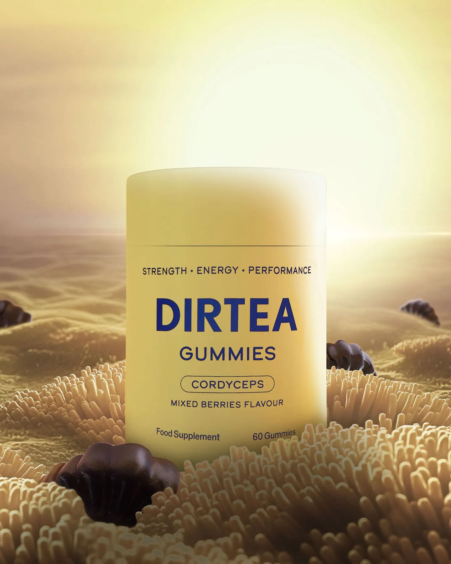 Dirtea Gummies Cordyceps Mixed Berries Flavour 60 gummies