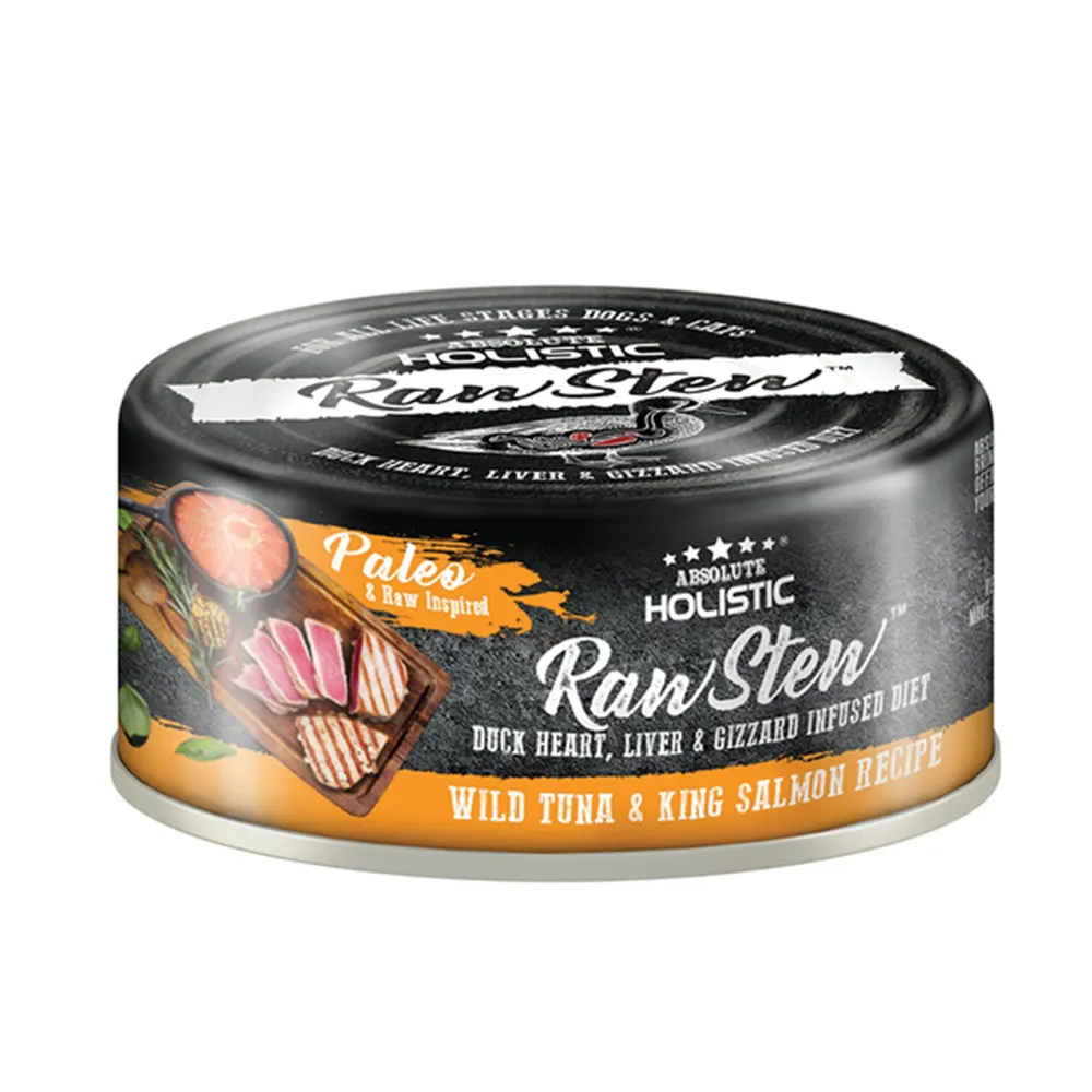 *DONATION TO MWS* Absolute Holistic Dog & Cat Raw Stew Duck Organs 80g x 24 (Assorted)