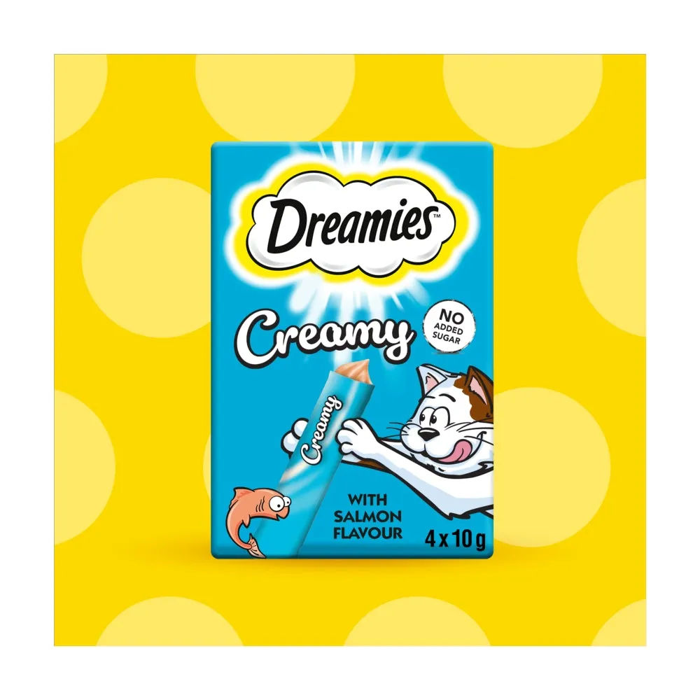 Dreamies | Cat Treats | Creamy Salmon - 4 x 10g