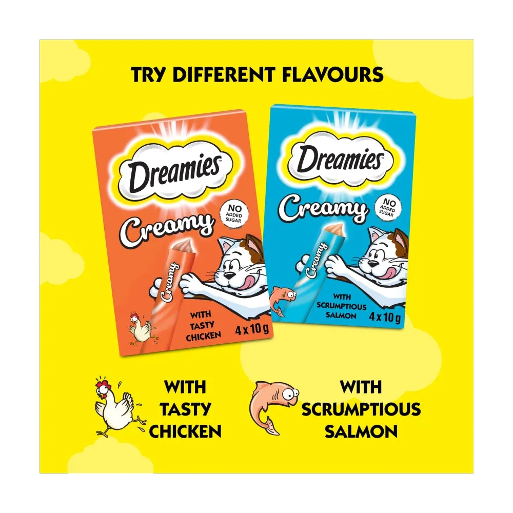 Dreamies | Cat Treats | Creamy Salmon - 4 x 10g