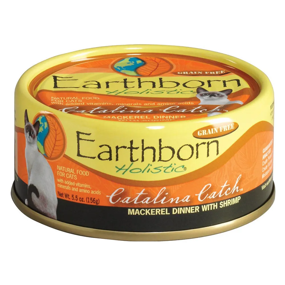 Earthborn Catalina Catch Mackerel Dinner with Shrimp in Gravy Cat Food 5.5oz