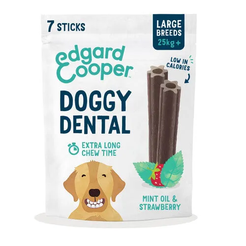 Edgard & Cooper Dog Dental Stick Strawberry & Mint Large 7 Pack