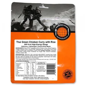 Expedition Foods Thai Green Chicken Curry with Rice (High Energy)