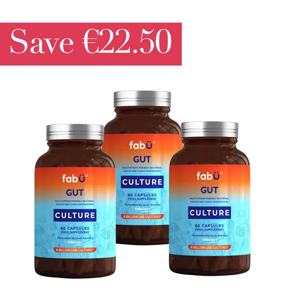 FabÜ Gut Culture 60 Capsules x 3 Month Bundle - Save €22.50