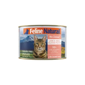 Feline Natural Lamb and Salmon Feast Wet Cat Food 170g x 12