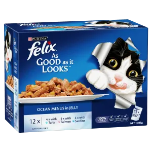 Felix As Good As It Looks Ocean Menu Adult Wet Cat Food 85g x 12