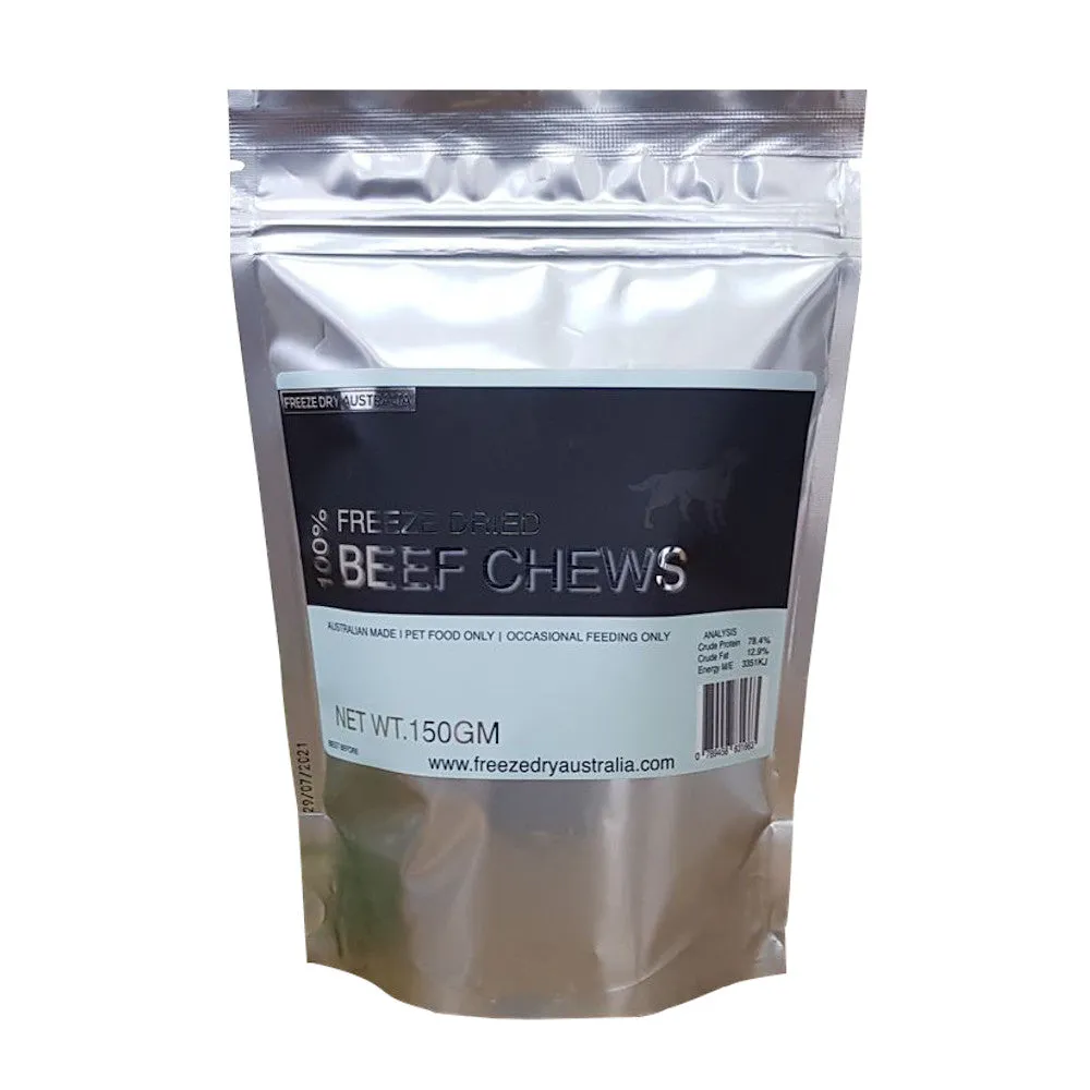 Freeze Dry Australia Freeze Dried Beef Chews Cat & Dog Treats 150g