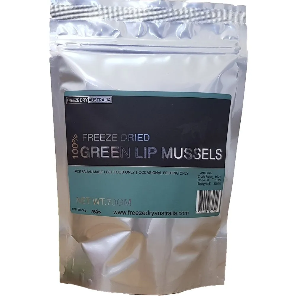 Freeze Dry Australia Green Lip Mussels Cat & Dog Treats 70g