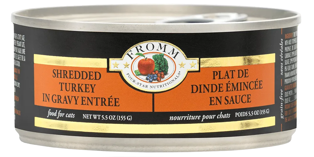 Fromm Four Star Grain Free Shredded Turkey in Gravy Canned Cat Food