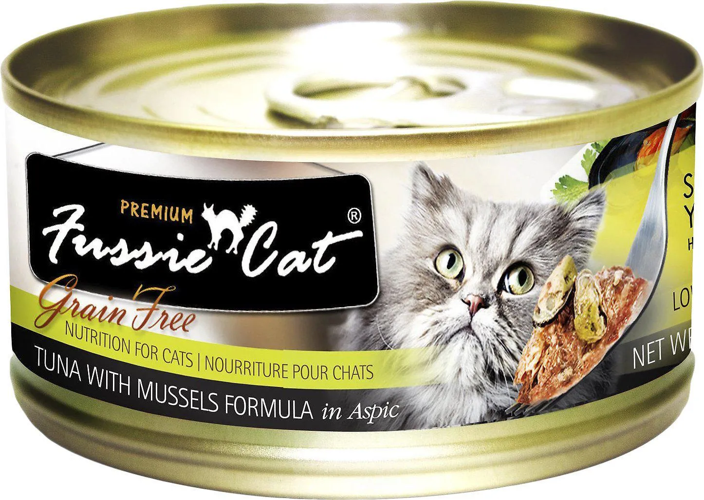 Fussie Cat Premium Tuna with Mussels Formula in Aspic Grain-Free Wet Cat Food