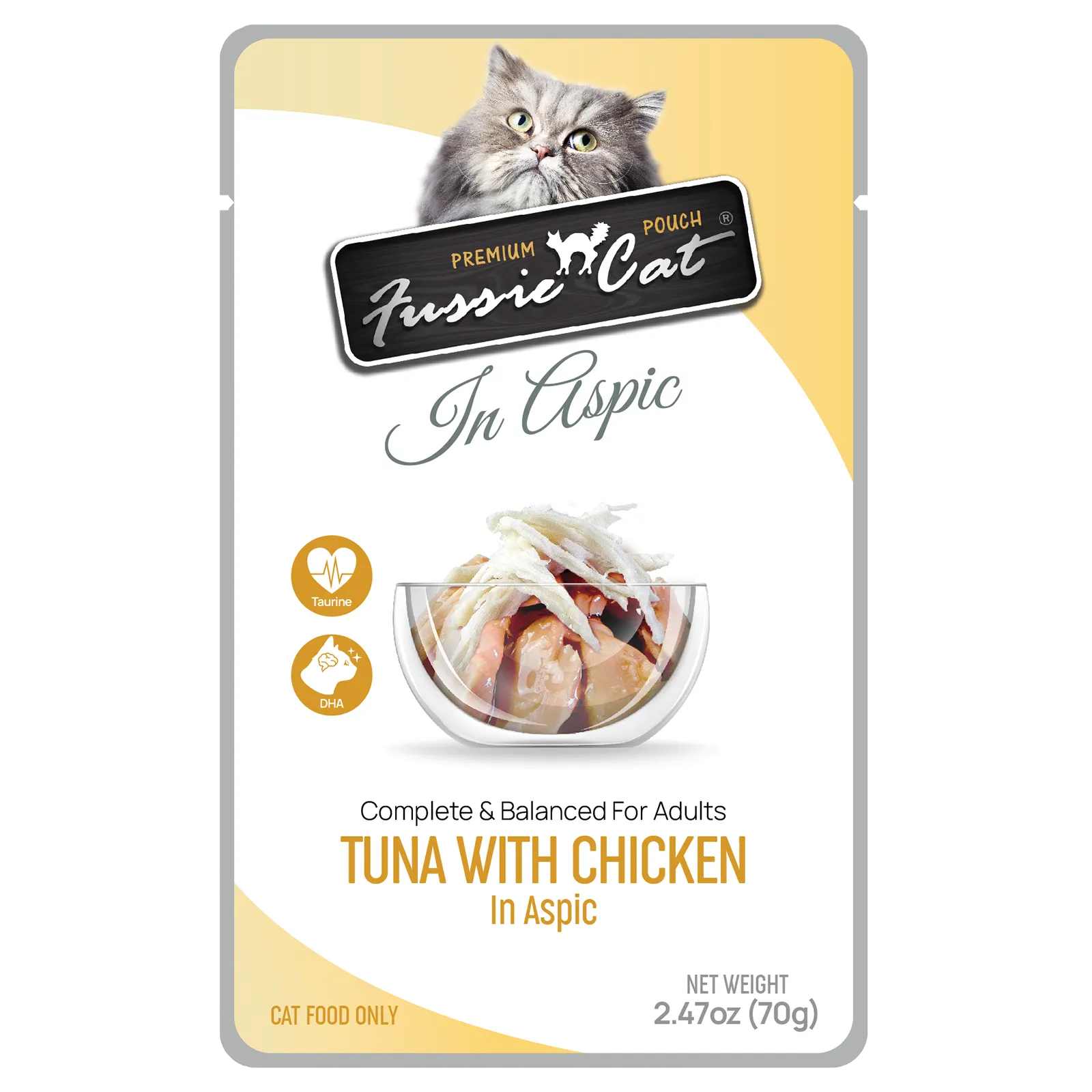 Fussie Cat Tuna With Chicken In Aspic 2.47-oz Pouch, Wet Cat Food