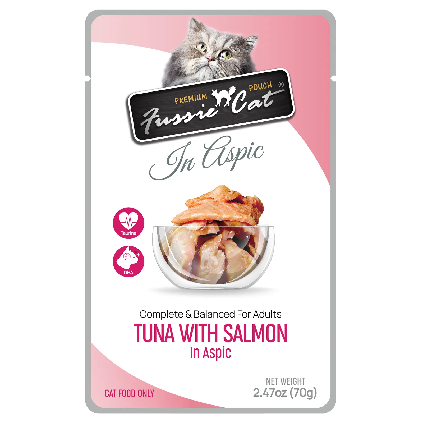 Fussie Cat Tuna With Salmon In Aspic 2.47-oz Pouch, Wet Cat Food