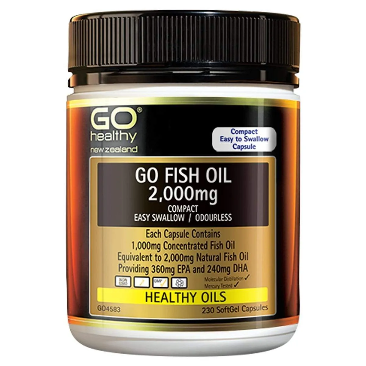 GO Healthy Fish Oil 2,000mg Compact