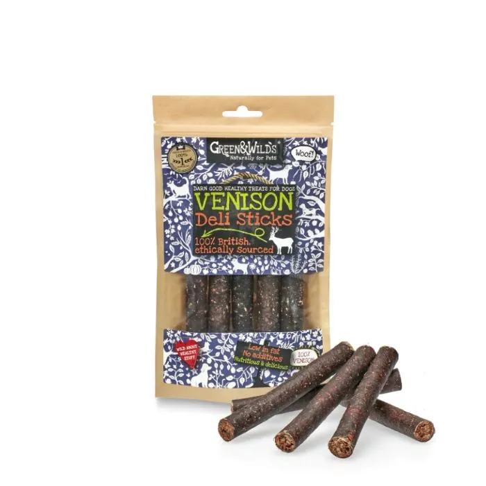 Green & Wilds | Venison Deli Sticks Dog Treats 75g