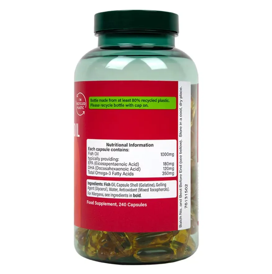 Holland & Barrett Omega 3 Fish Oil 1000mg 240 Capsules