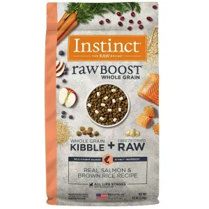 Instinct Raw Boost Whole Grain Real Salmon & Brown Rice Recipe Dry Dog Food, 4.5lb