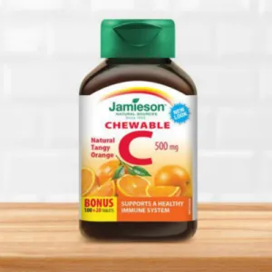 Jamieson Chewable Vitamin C, Tangy Orange, 500 mg, 100 tablets   20 FREE BONUS