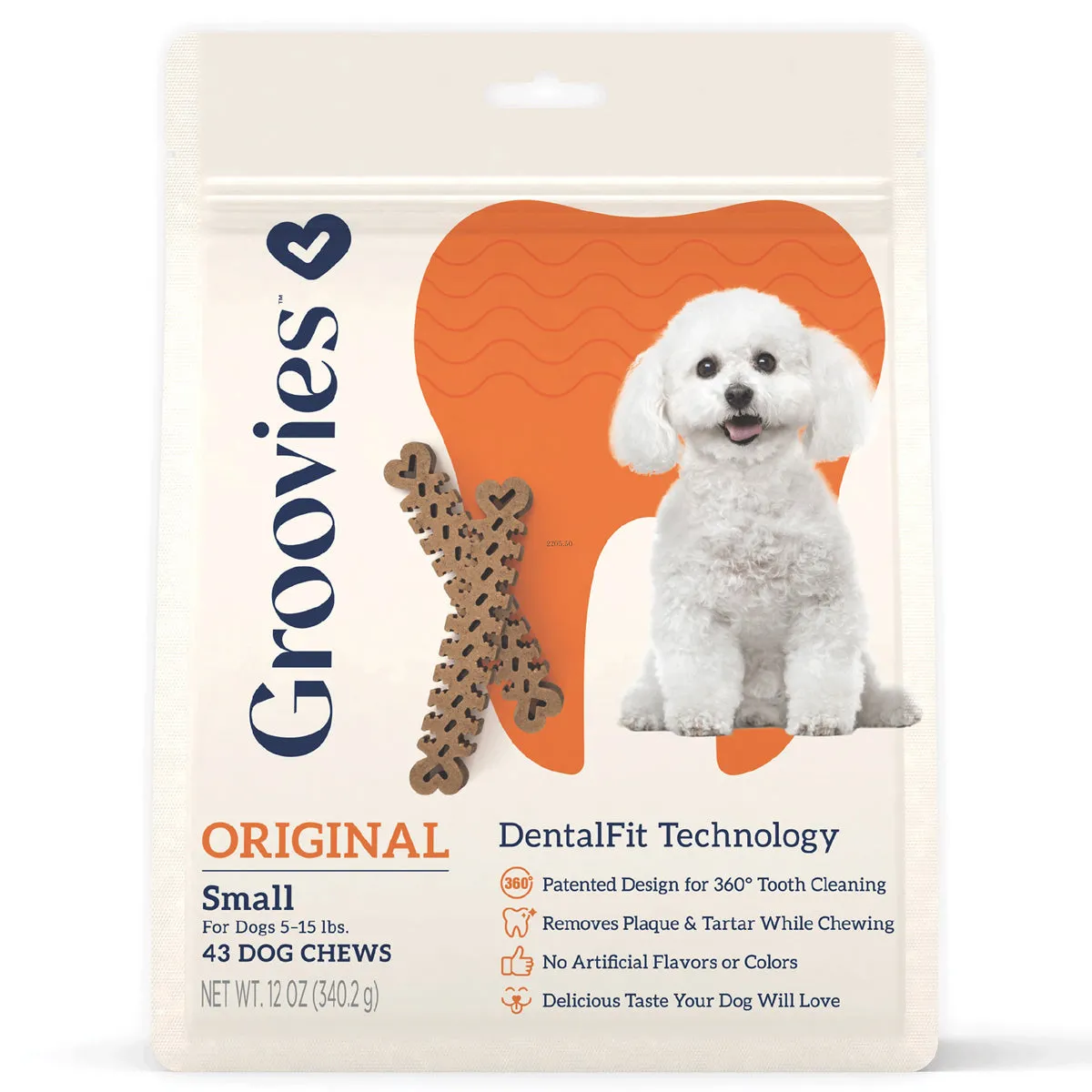 King Wholesale Groovies Dog Dental Chews 12oz Small For Dogs 5-15 lb