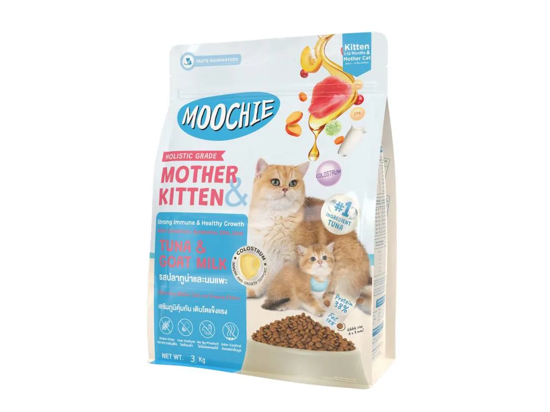 MOOCHIE MOTHER & KITTEN CAT FOOD TUNA & GOAT MILK FLAVOUR 3kg