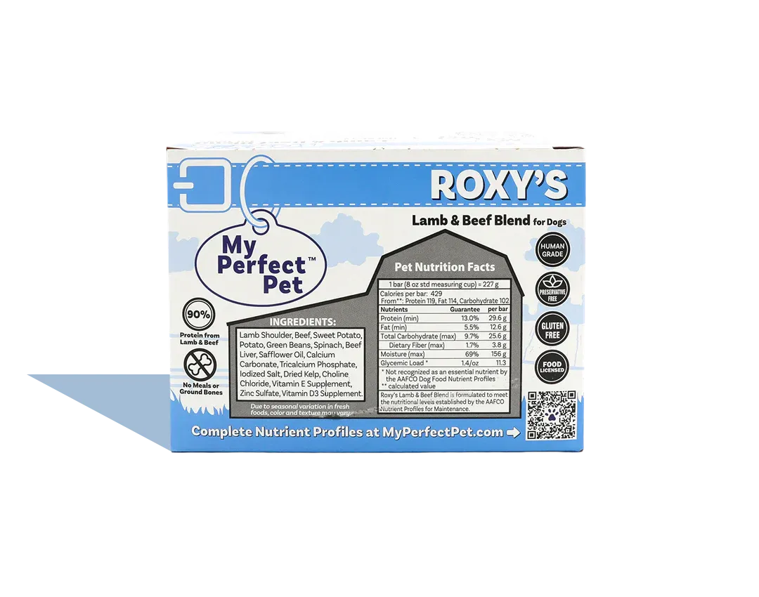 My Perfect Pet Roxy’s Lamb & Beef Grain Free Blend for Dogs