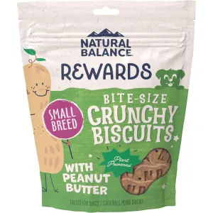 Natural Balance Rewards Crunchy Biscuits With Peanut Butter Small Breed Dog Treats 8oz