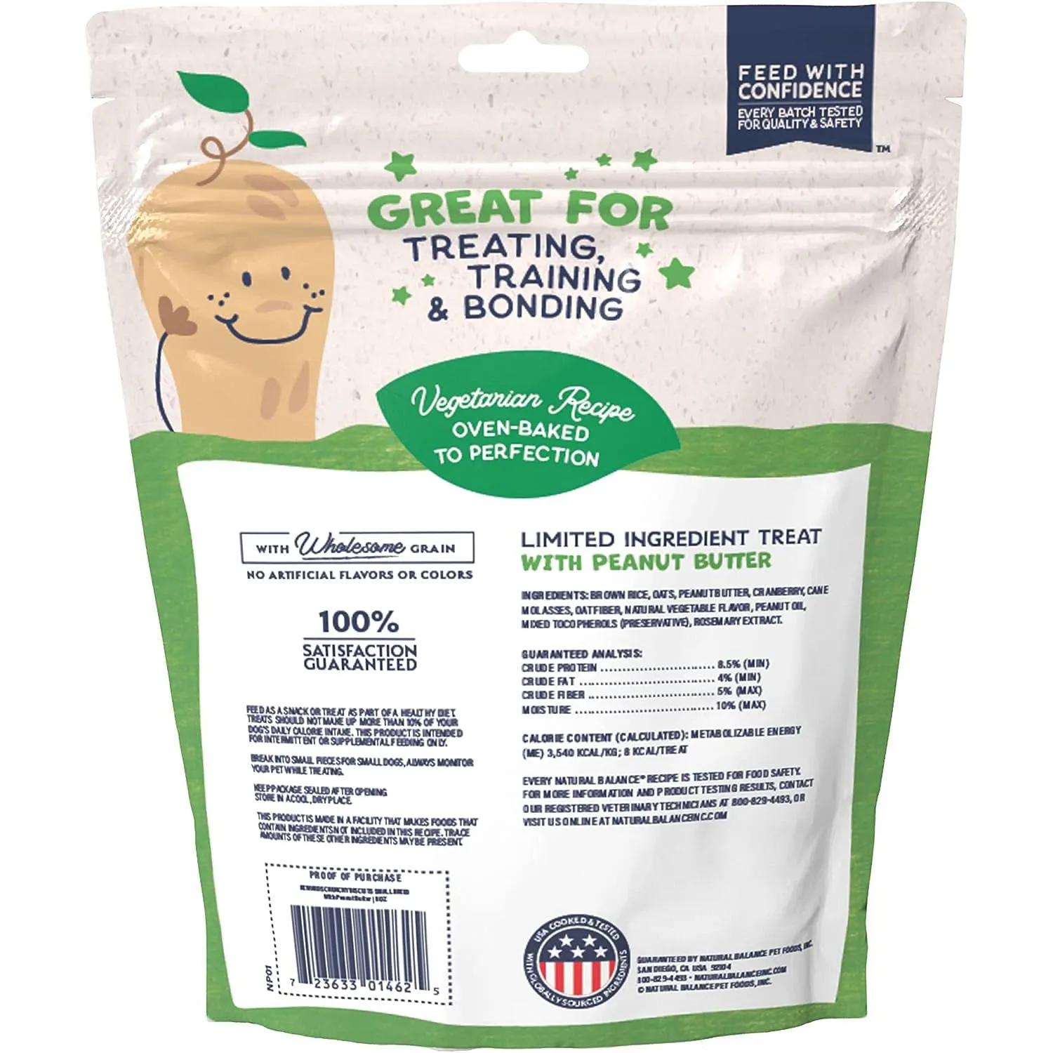 Natural Balance Rewards Crunchy Biscuits With Peanut Butter Small Breed Dog Treats 8oz