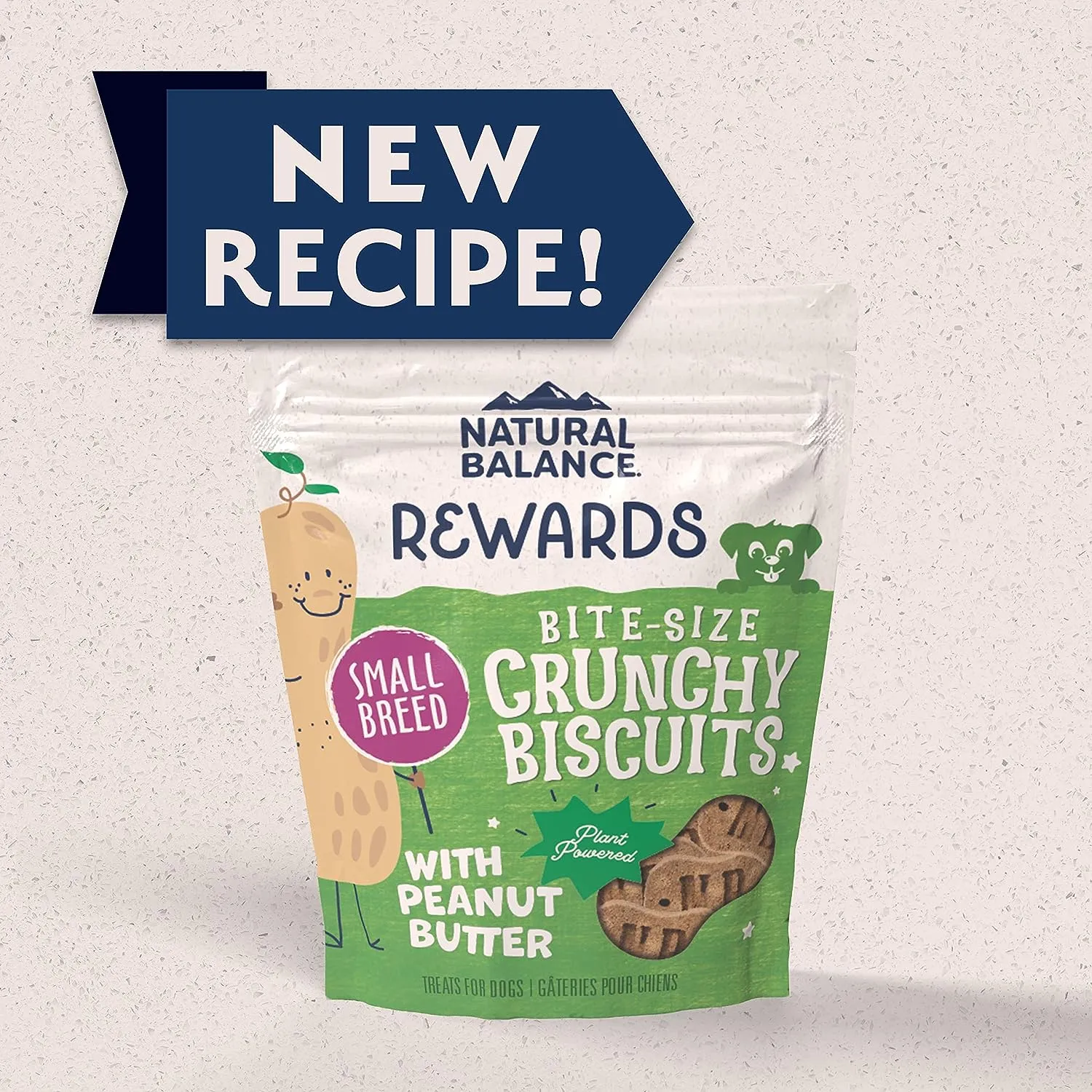 Natural Balance Rewards Crunchy Biscuits With Peanut Butter Small Breed Dog Treats 8oz