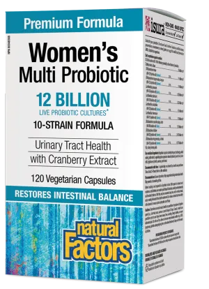 Natural Factors Women's Multi Probiotic 12 Billion 120 Vegetarian Capsules