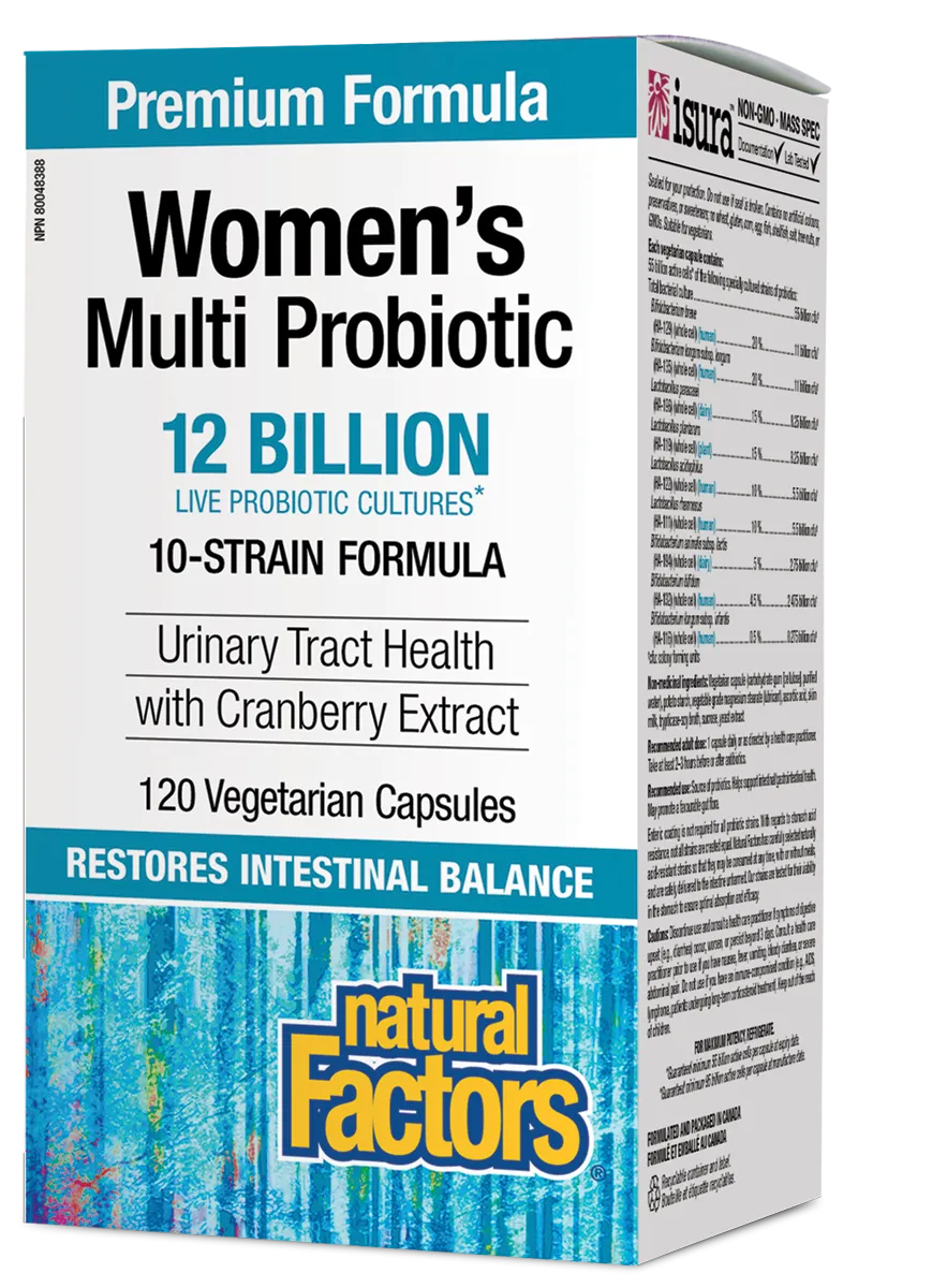 Natural Factors Women's Multi Probiotic 12 Billion 120 Vegetarian Capsules