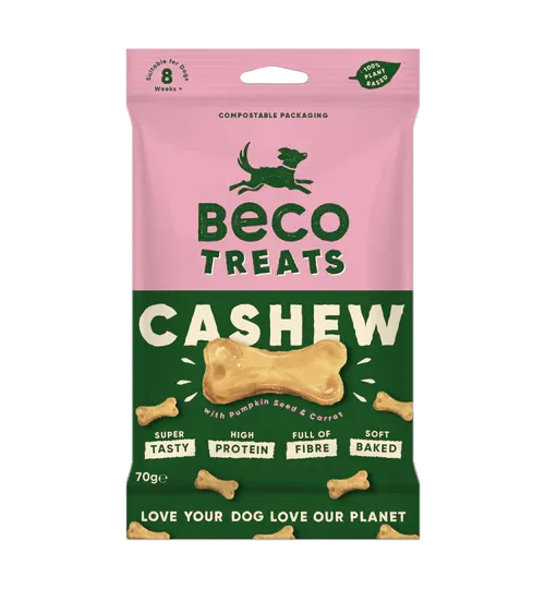 Natural Vegan Cashew Dog Treats - Cashew, Pumpkin Seed & Carrot - 70g