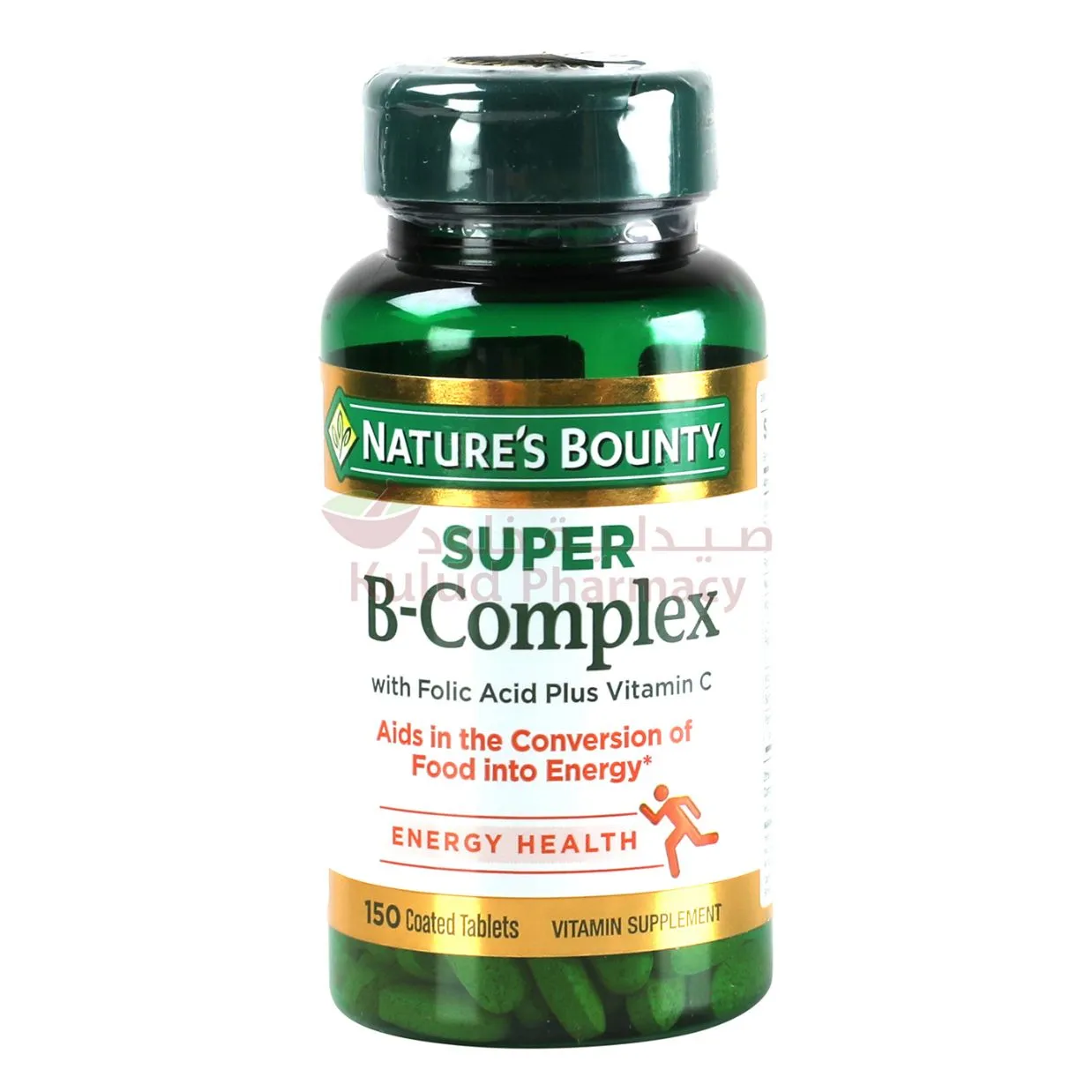 Natures Bounty Vit B-Complex Super W Folic Acid And Vit.C Tablet 150 PC