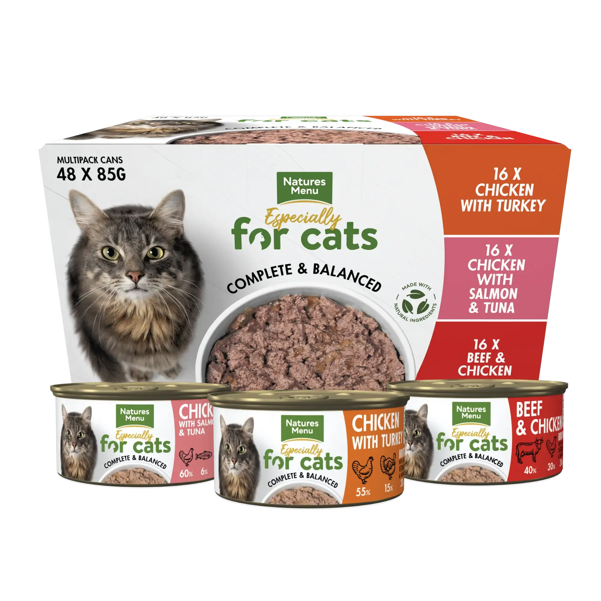 Natures Menu Cat Multipack Tins - 48x 85g