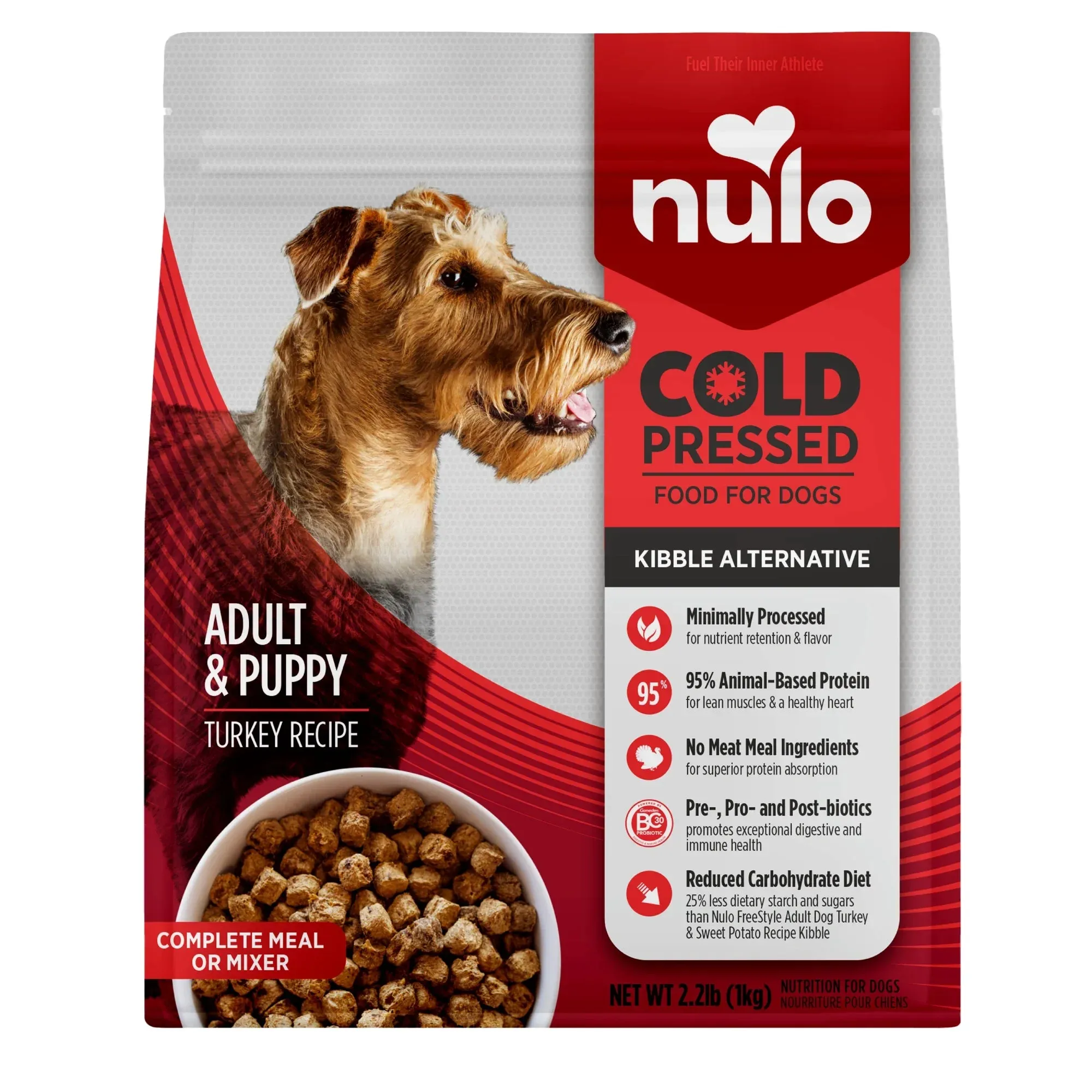 Nulo Grain Free Cold Pressed Meals Turkey Adult & Puppy Recipe