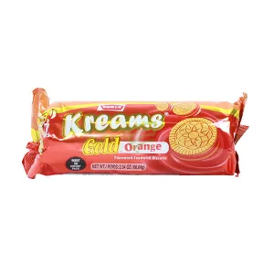 Parle Kreams Gold Orange Cream Biscuits 80G